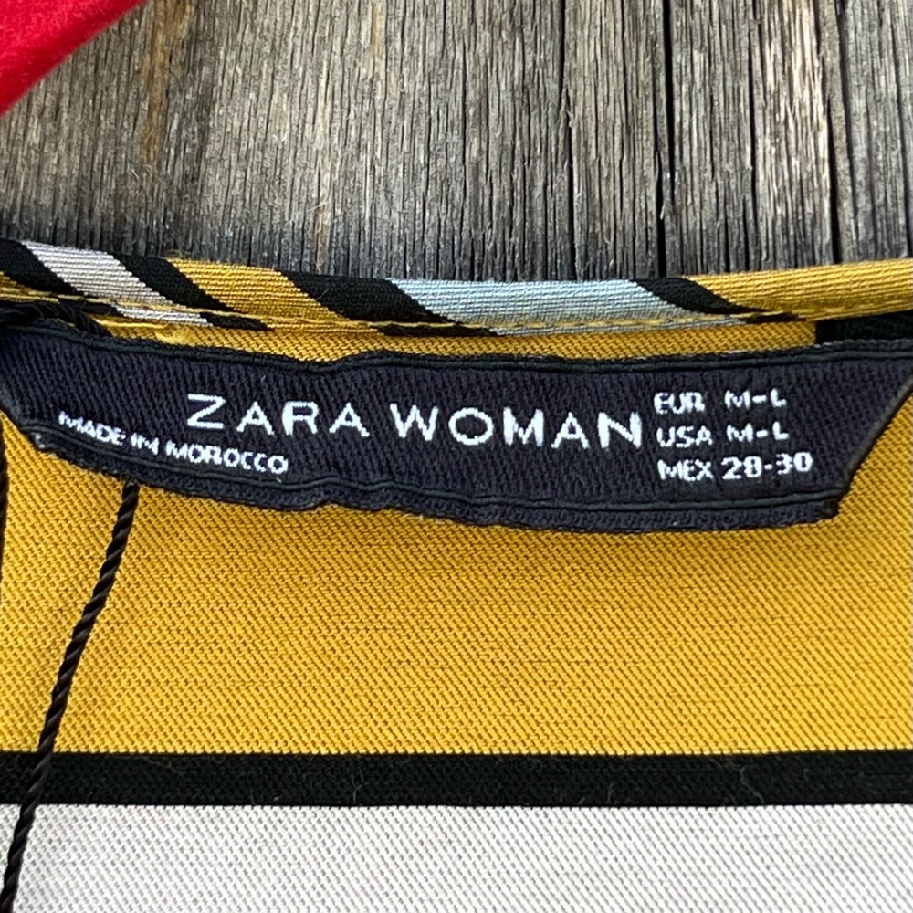 Zara Kimono Wrap Sequin Top Size Medium/Large Mustard Yellow Great Condition - Picture 8 of 12